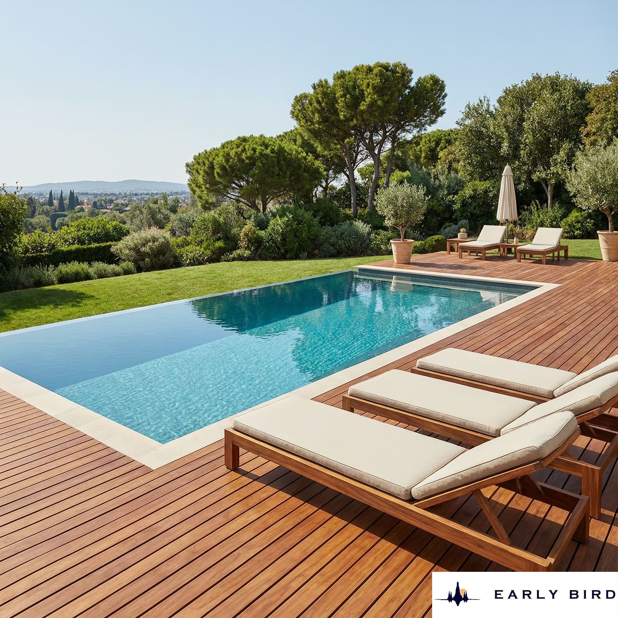 Teak terrace and architecture